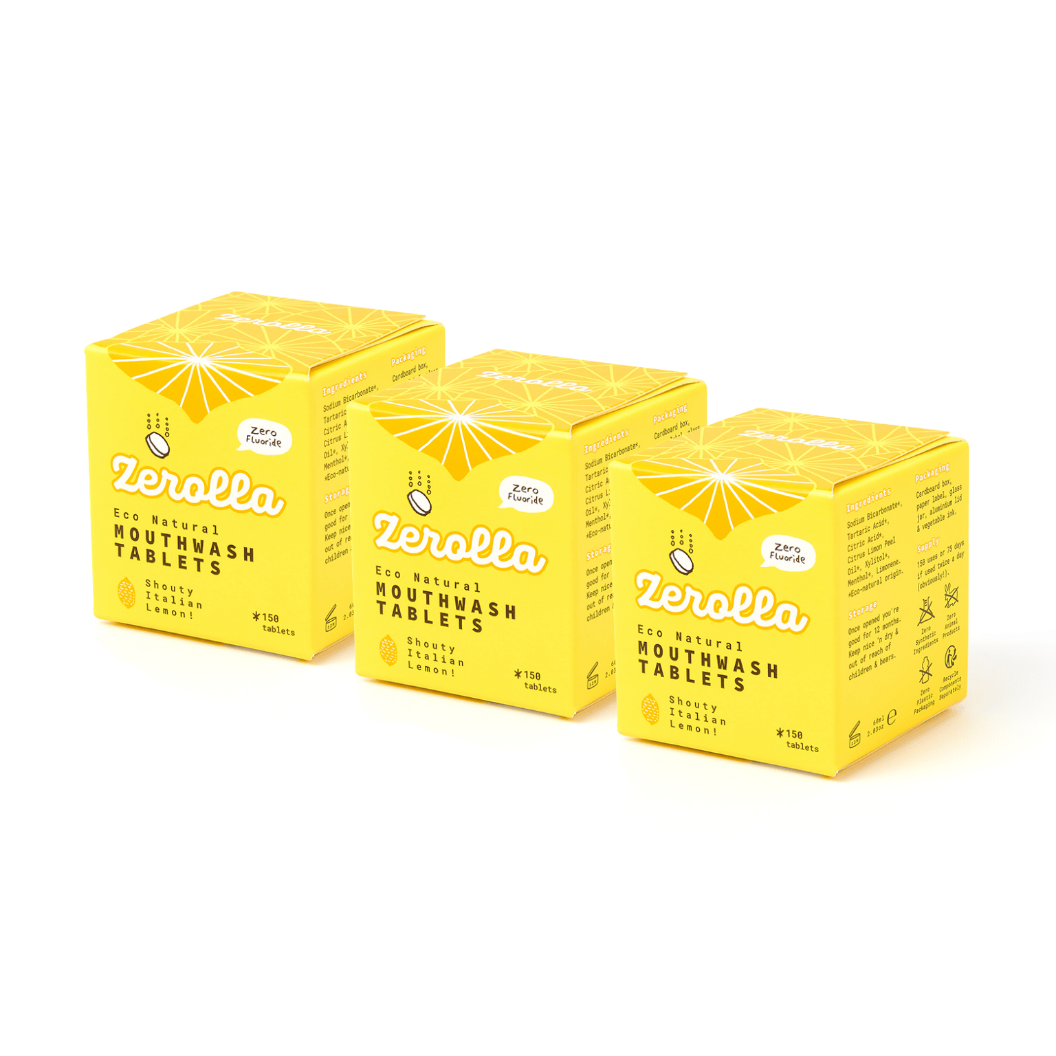 Natural Mouthwash Tablets - Italian Lemon
