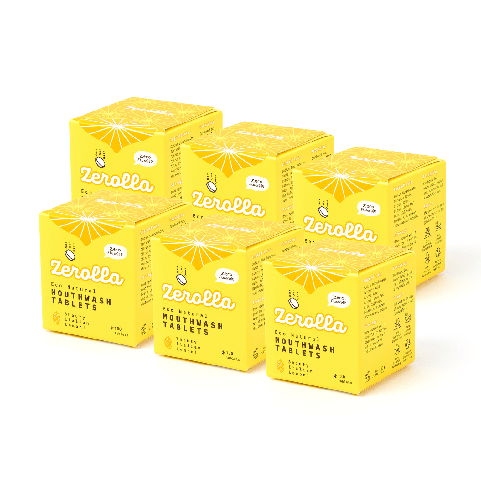 Natural Mouthwash Tablets - Italian Lemon