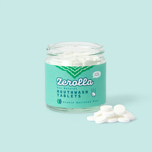 Eco natural mouthwash tablets with sodium bicarbonate for healthy oral pH and fresh breath
