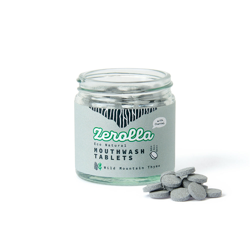 100% Natural Mouthwash Tablets - Charcoal Thyme