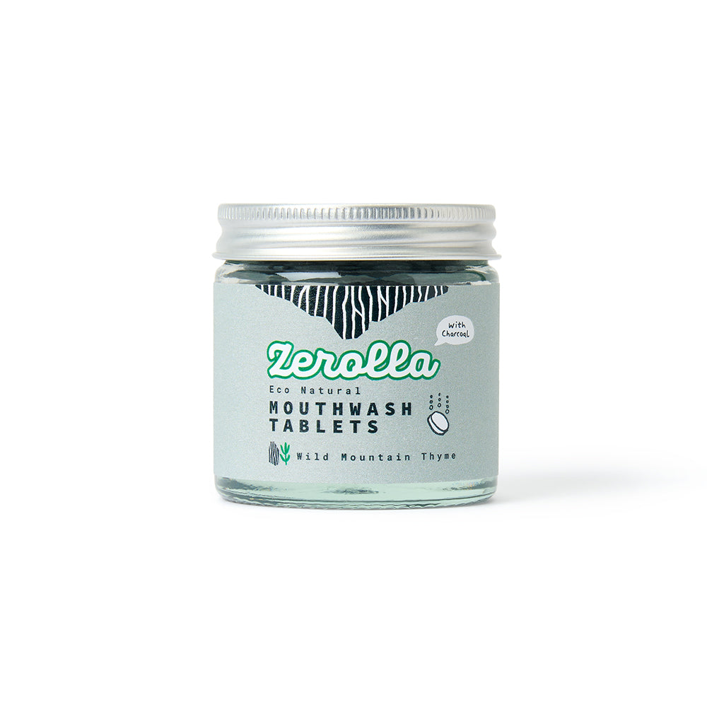 100% Natural Mouthwash Tablets - Charcoal Thyme