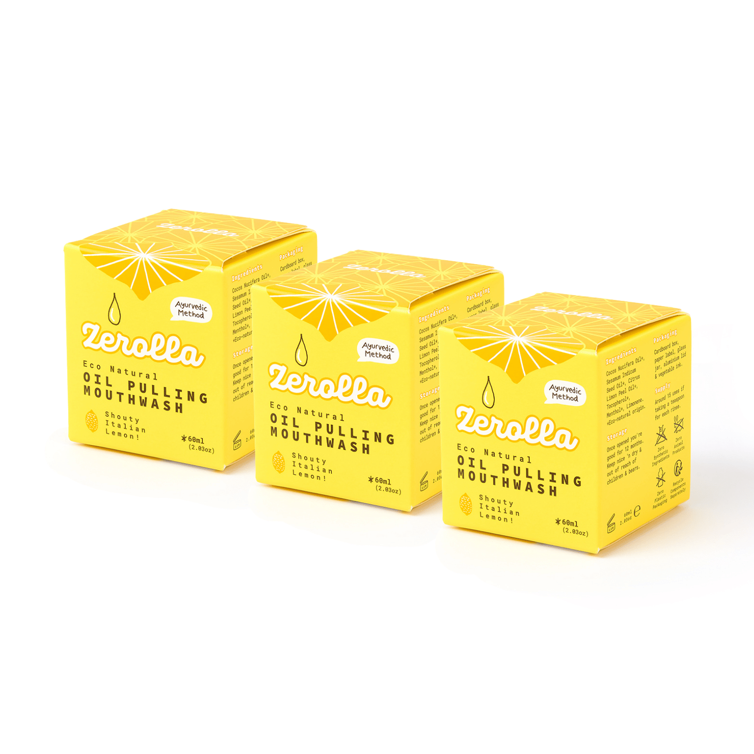Natural Oil Pulling Mouthwash - Italian Lemon