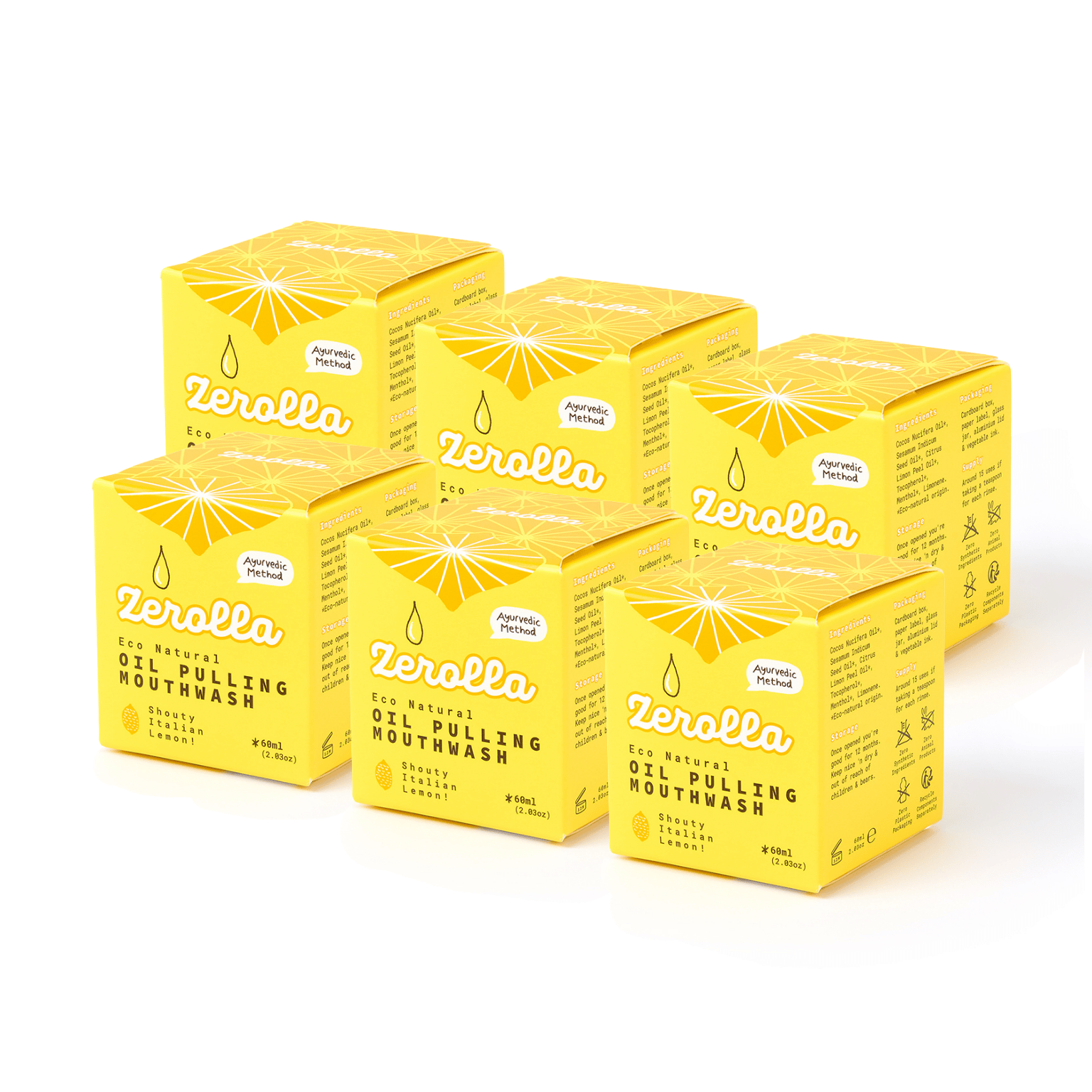 Natural Oil Pulling Mouthwash - Italian Lemon