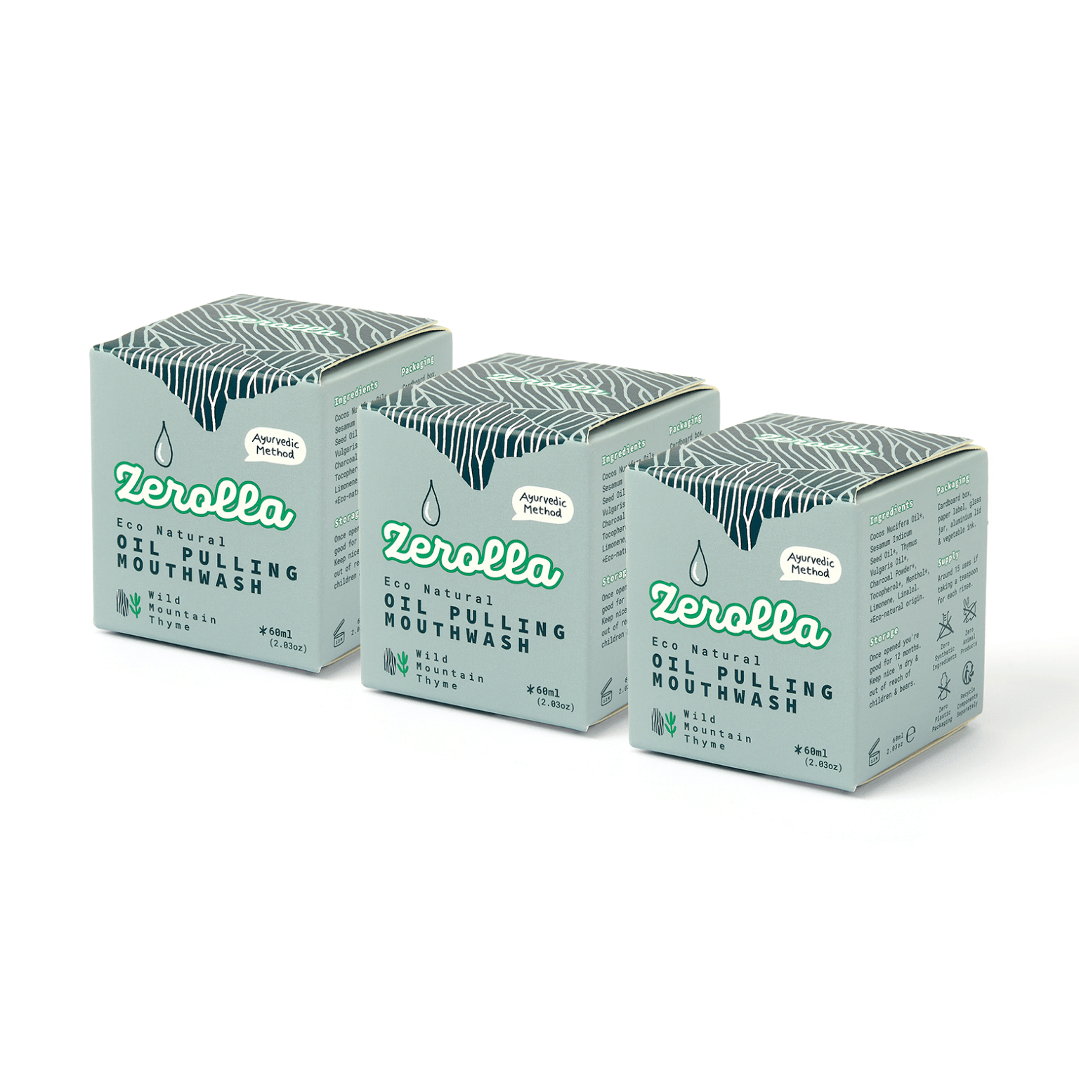 Natural Oil Pulling Mouthwash - Charcoal Thyme