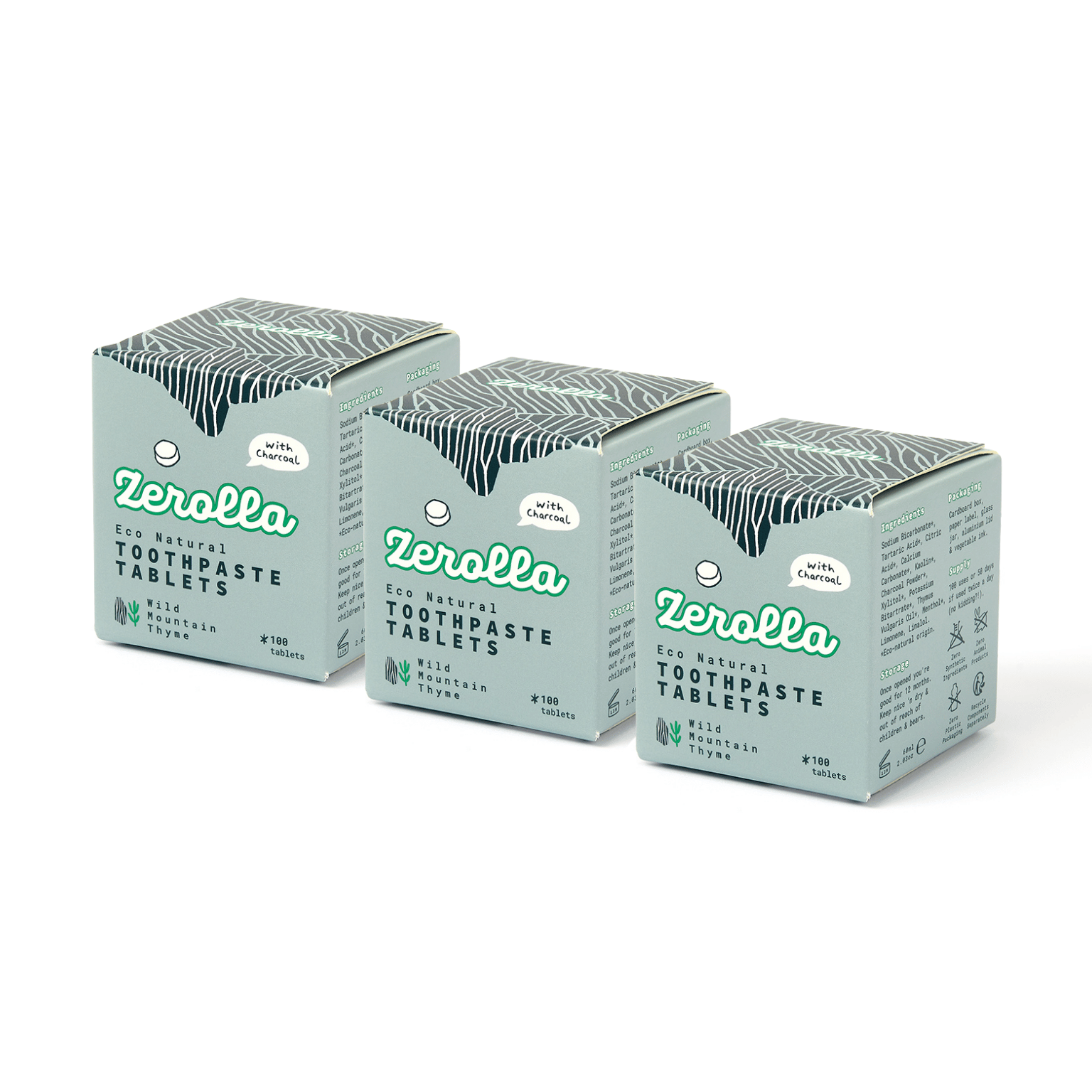 Natural Toothtablets - Charcoal Thyme